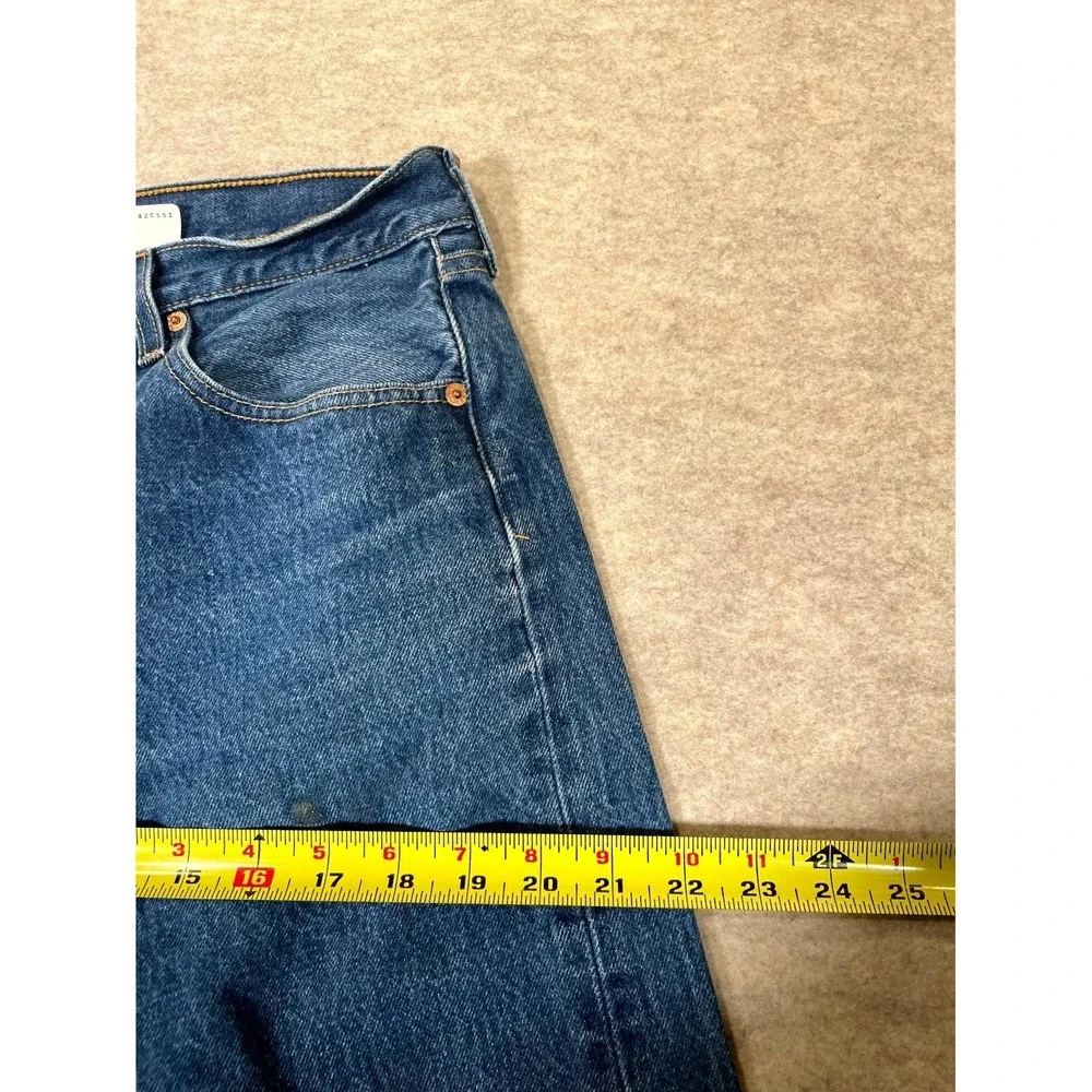 Levi's 501 Jeans Men‎ 34x32 Blue Denim Cotton 5-Pockets Straight Leg Mid Rise